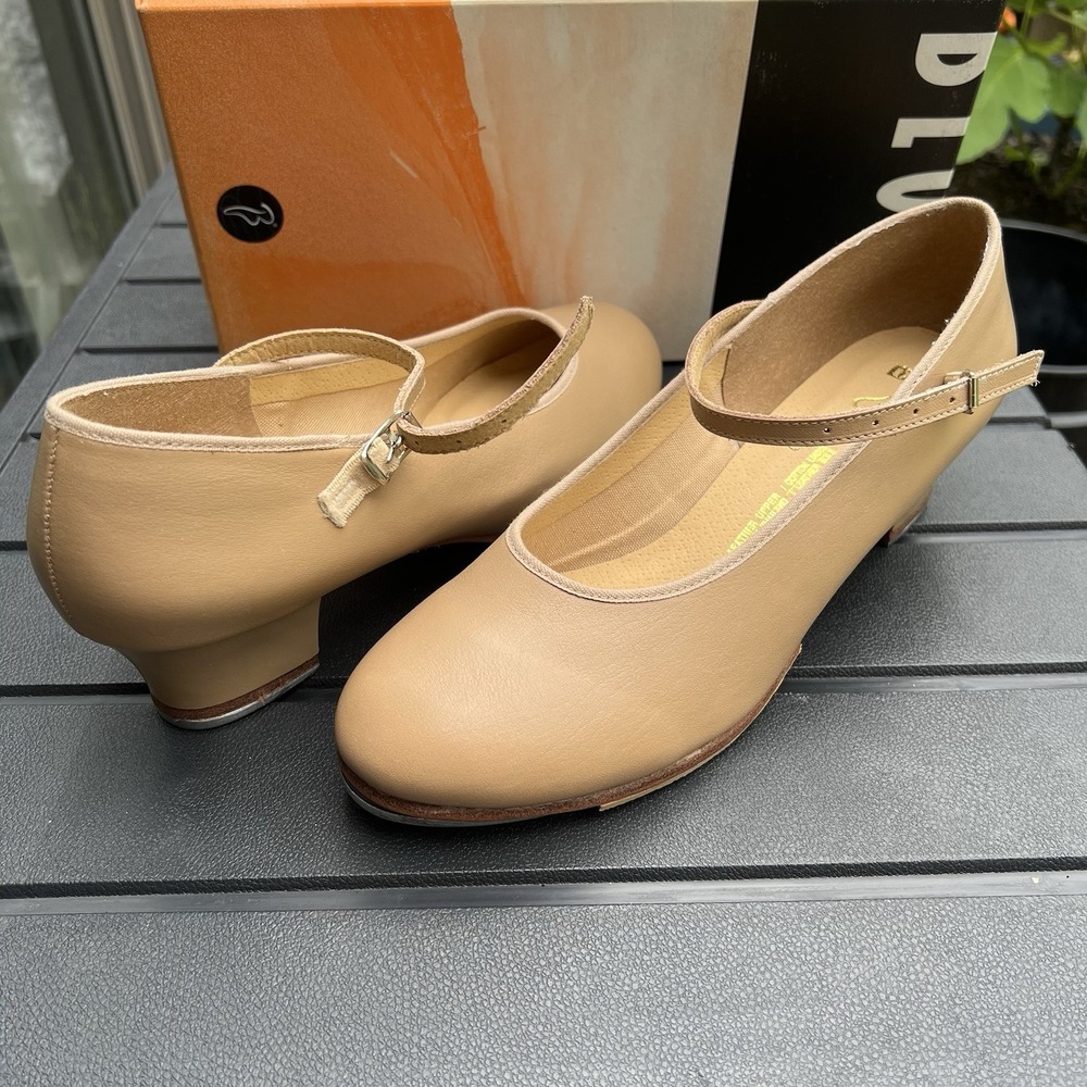BLOCH Techno Show Tapper Women 10.5 M Tan Leather Mary Jane Tap Dance Shoes #6 H - Picture 3 of 14